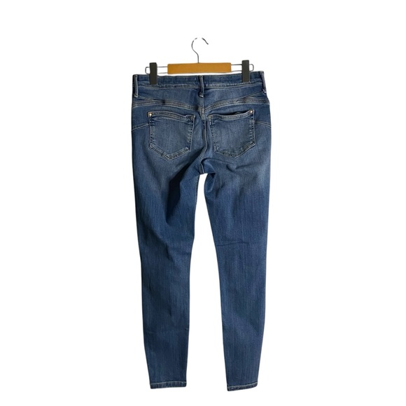 River Island Women's Medium Indigo Mid Rise Distressed Skinny Denim Jean - Picture 6 of 6